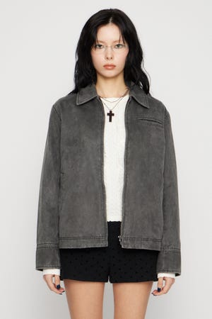 FAUX LEATHER BASIC ジャケット