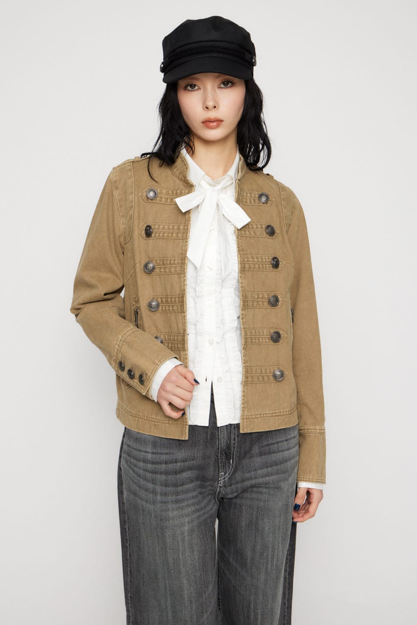 COTTON NAPOLEON ジャケット BEG FREE