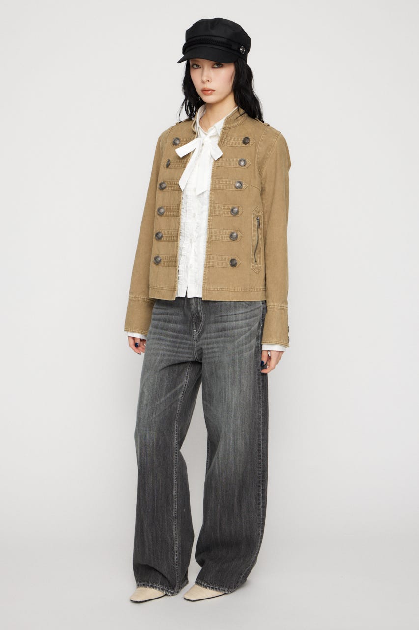 COTTON NAPOLEON ジャケット BEG FREE