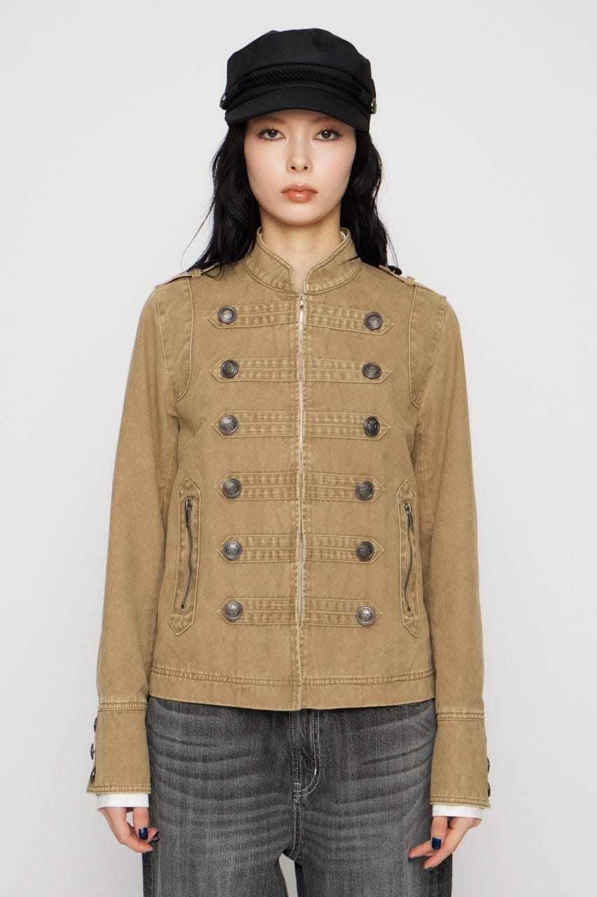 COTTON NAPOLEON ジャケット BEG FREE