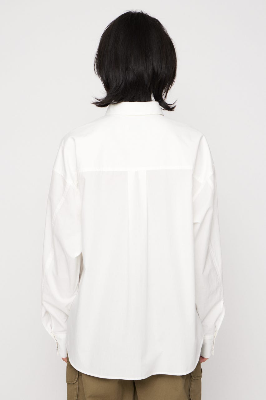 RING BUTTON OVER シャツ WHT FREE