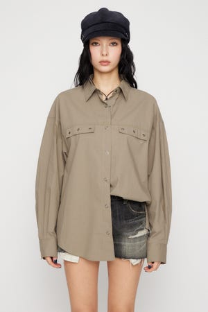 RING BUTTON OVER シャツ