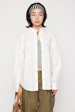 RING BUTTON OVER シャツ