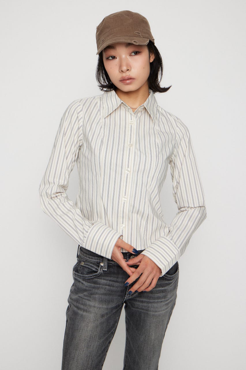 MULTI STRIPE シャツ IVOY FREE