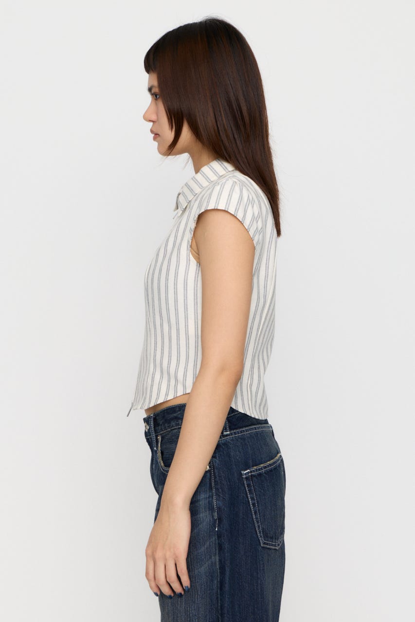 STRIPE ZIP トップス IVOY FREE