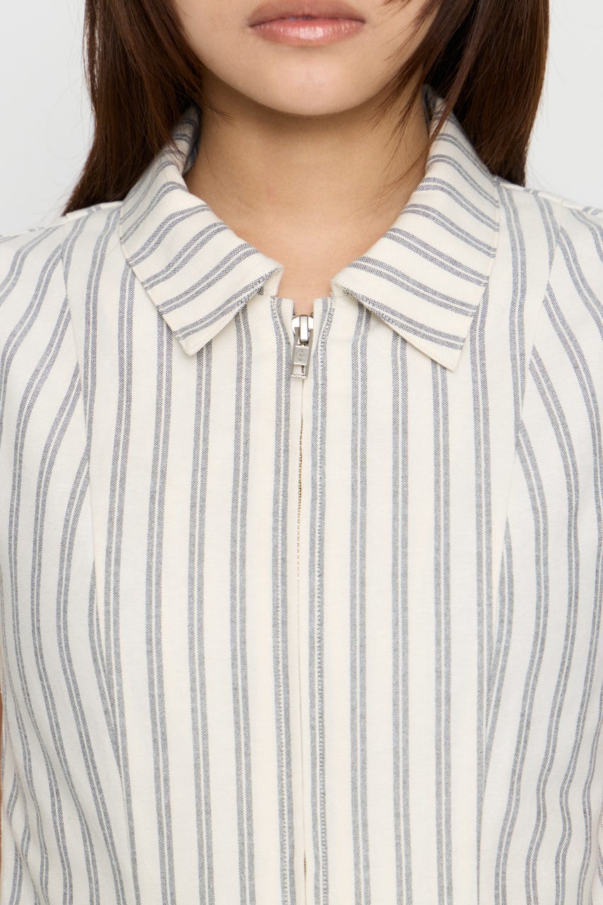 STRIPE ZIP トップス IVOY FREE