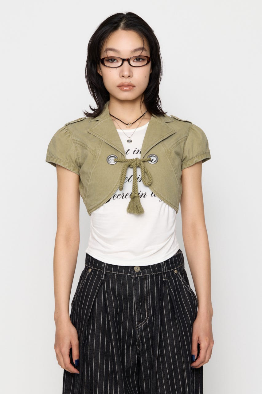 CROPPED MINI ジャケット BEG FREE