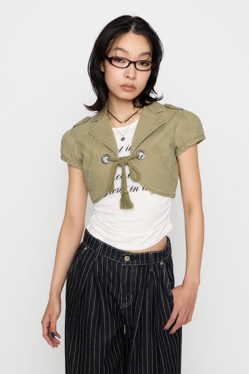 CROPPED MINI ジャケット BEG FREE
