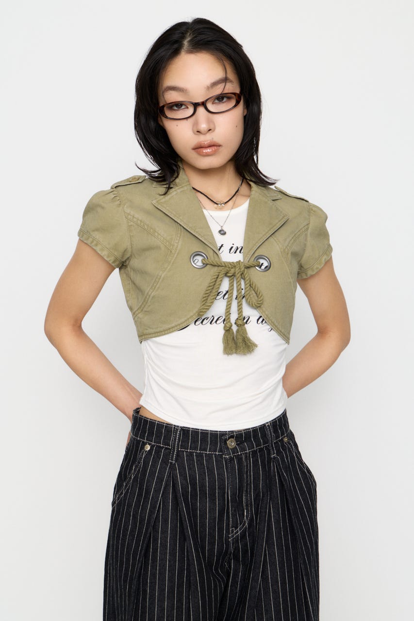 CROPPED MINI ジャケット BEG FREE