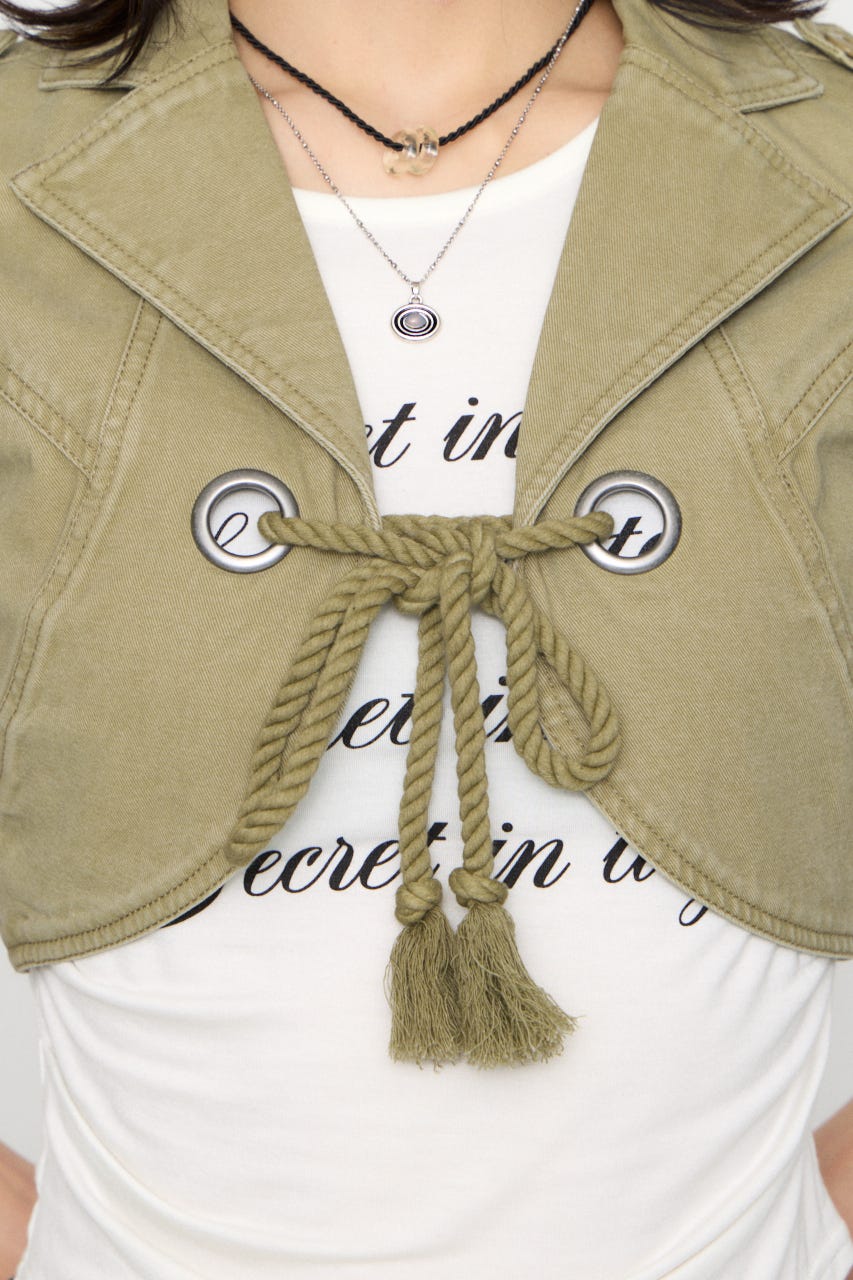 CROPPED MINI ジャケット BEG FREE