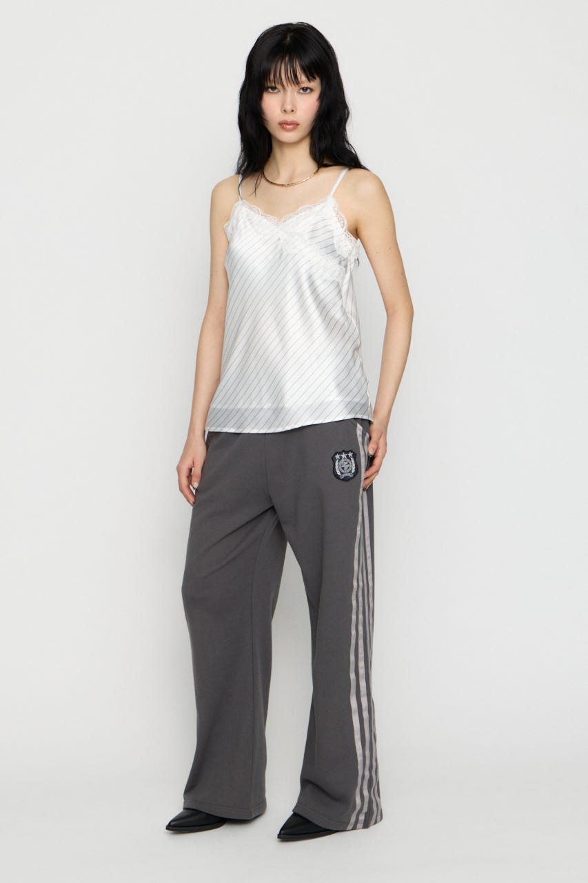 STRIPE SATIN キャミソール WHT FREE