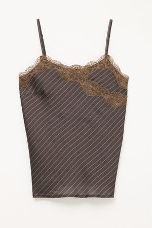 STRIPE SATIN キャミソール