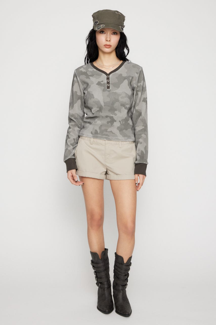 COMPACT STRIPE ショートパンツ IVOY S