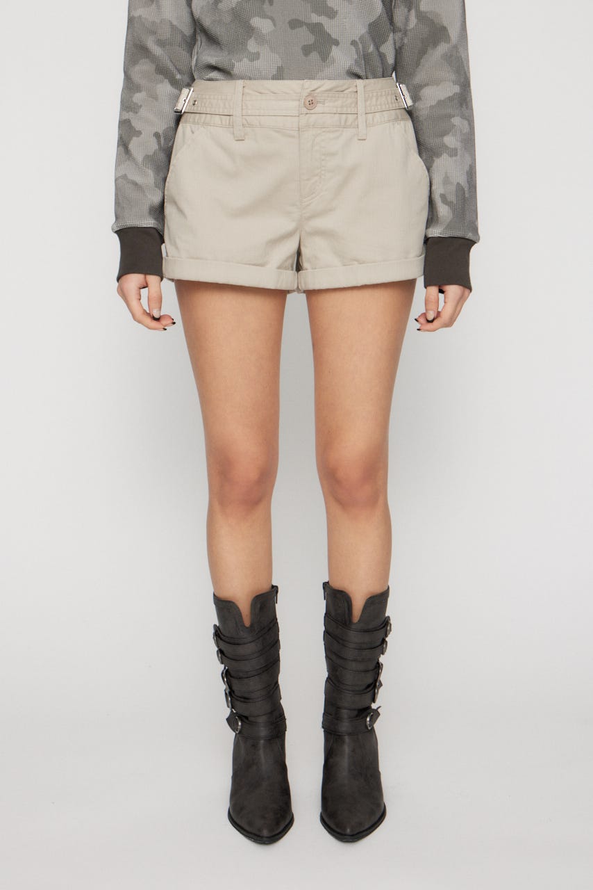 COMPACT STRIPE ショートパンツ IVOY S