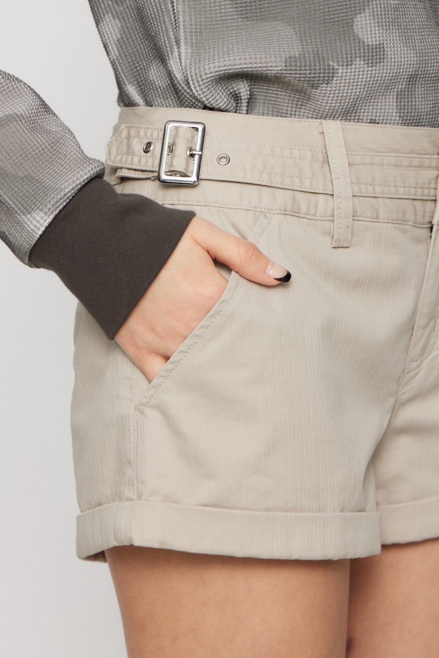 COMPACT STRIPE ショートパンツ IVOY S