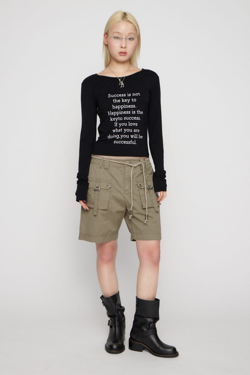 POCKET HALF パンツ BEG M