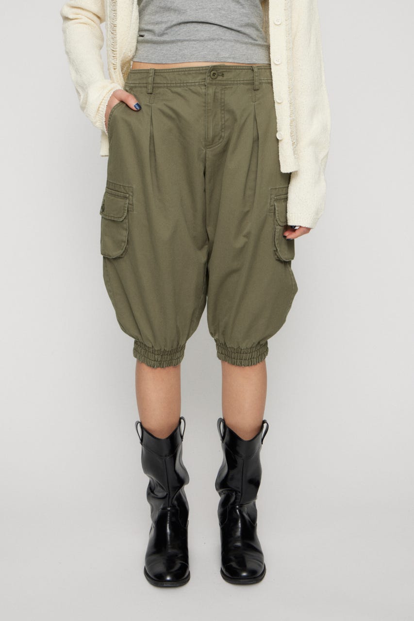 HEM SHIRRING SABRINA パンツ KHA XS