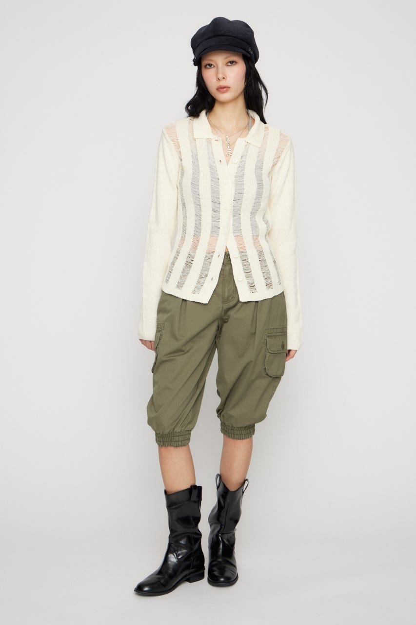 HEM SHIRRING SABRINA パンツ KHA XS