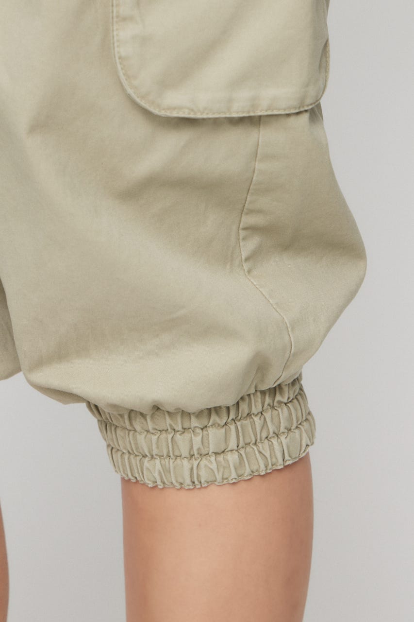 HEM SHIRRING SABRINA パンツ L/BEG S