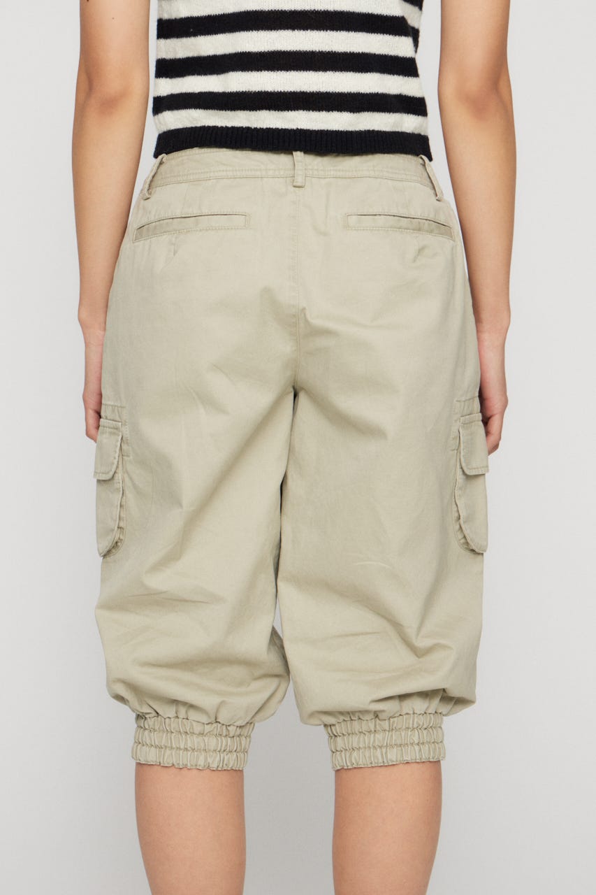 HEM SHIRRING SABRINA パンツ L/BEG S