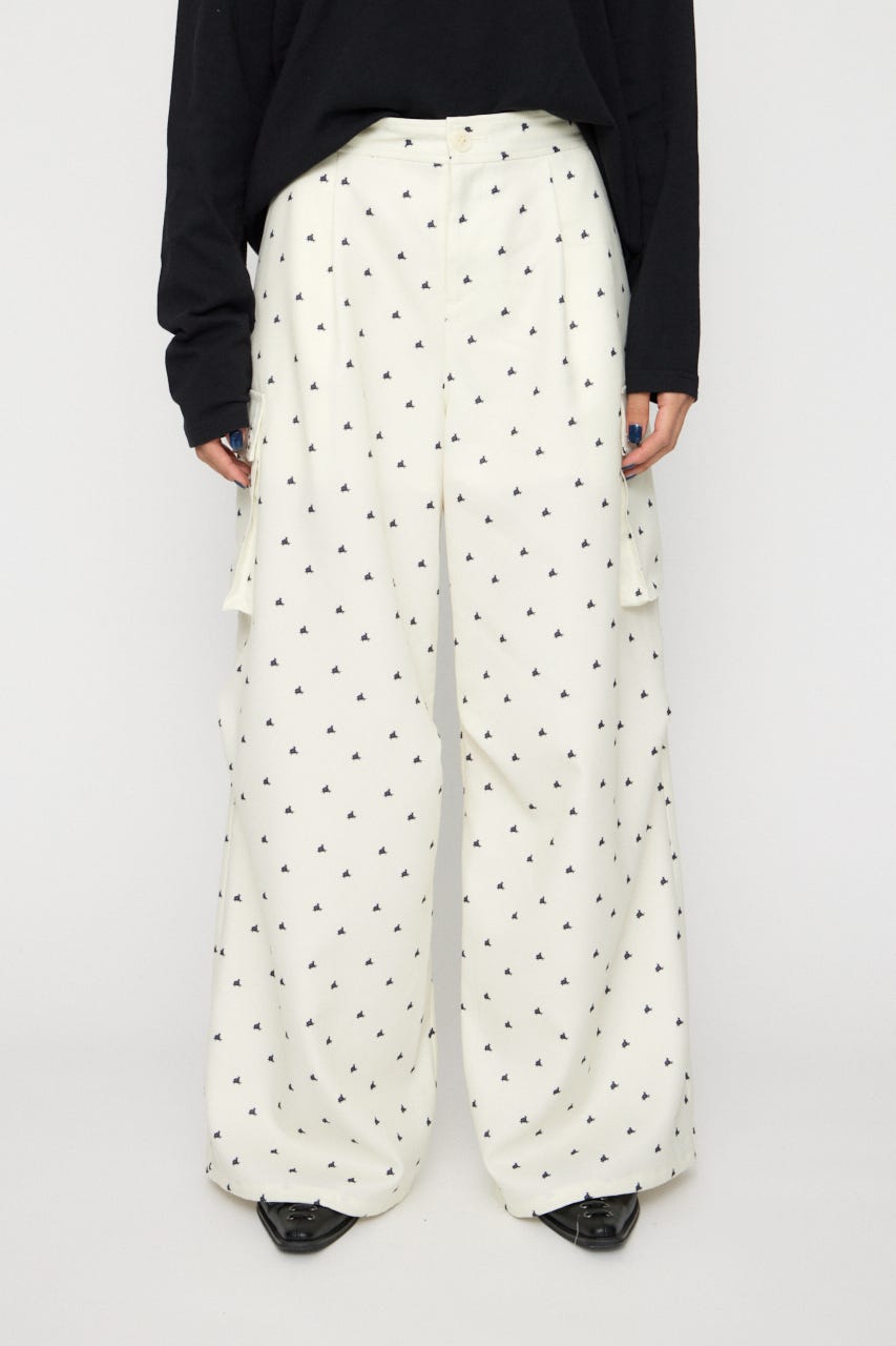 TINY PATTERN CARGO パンツ O/WHT S