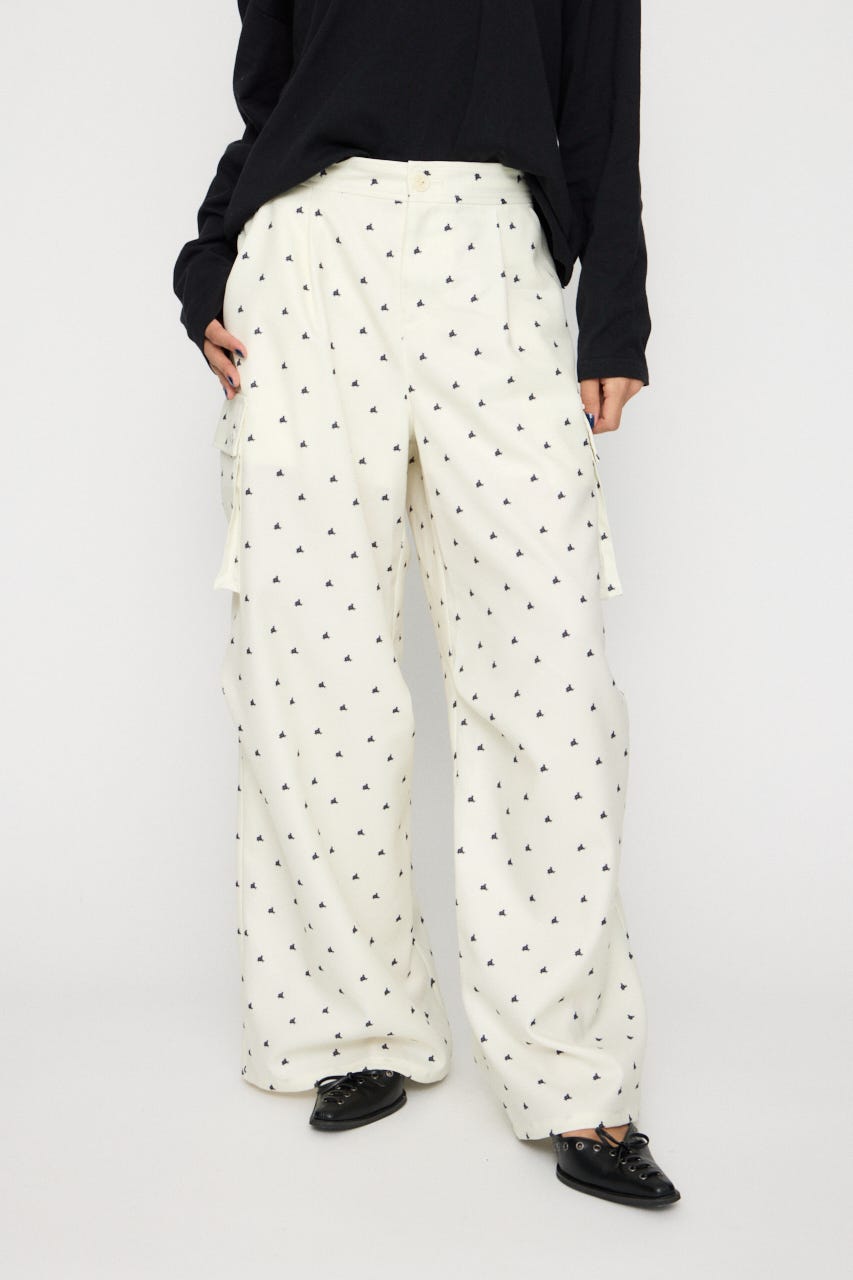 TINY PATTERN CARGO パンツ O/WHT S