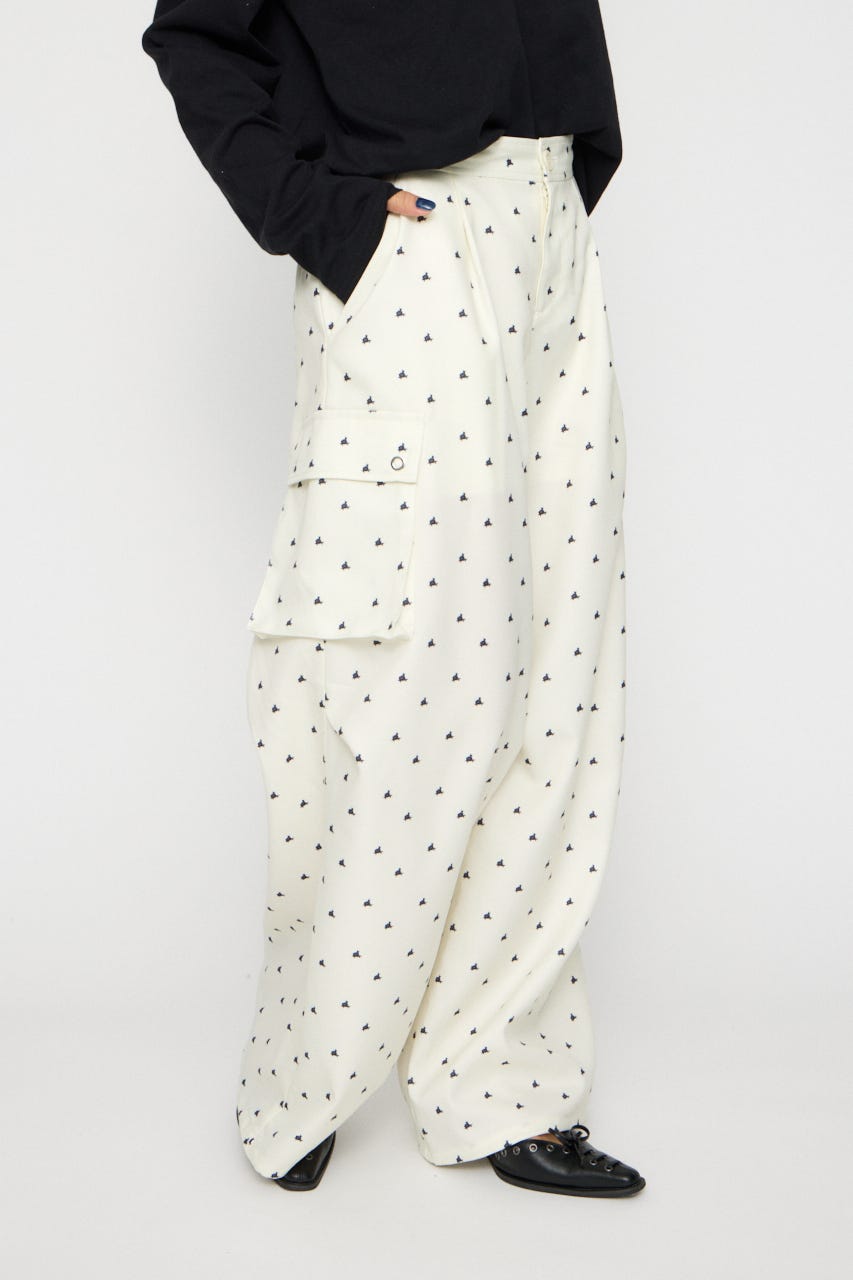 TINY PATTERN CARGO パンツ O/WHT S