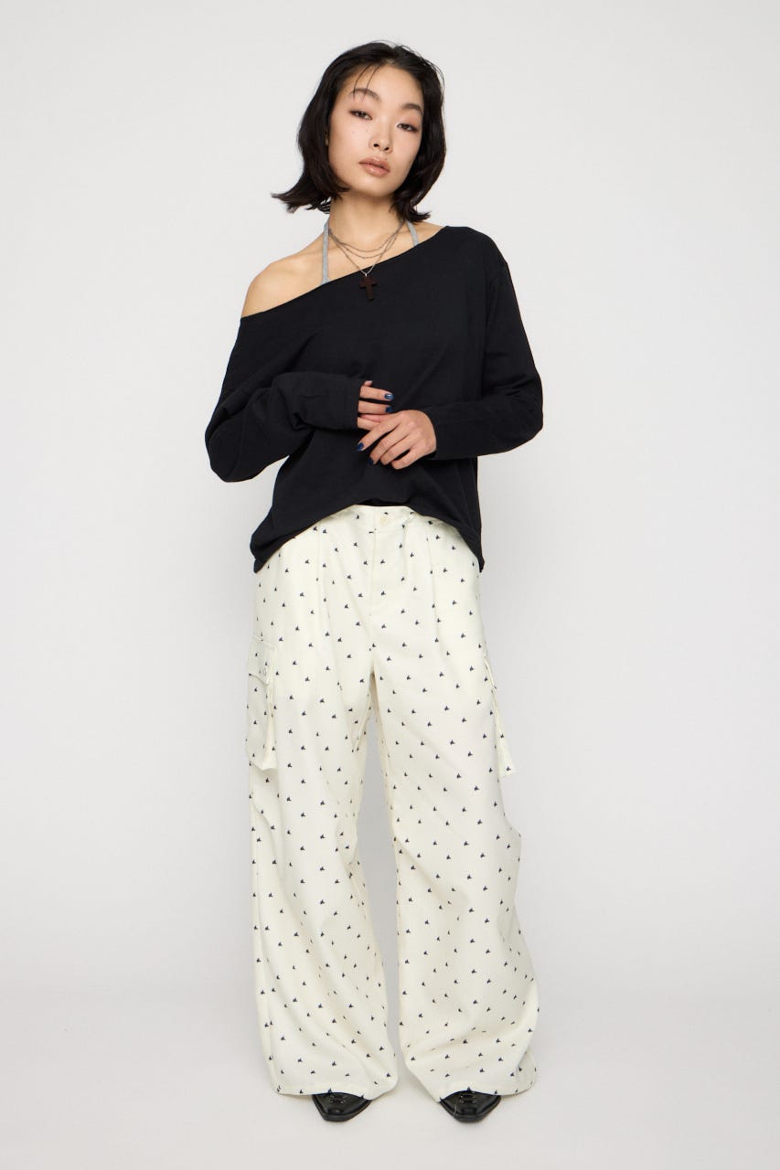 TINY PATTERN CARGO パンツ O/WHT S