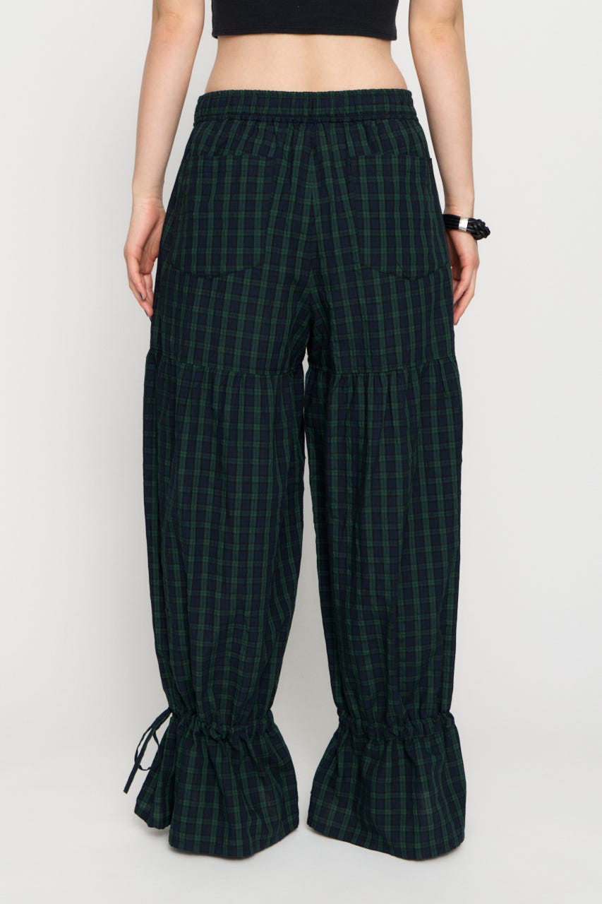 GATHER FRILL パンツ GRN S