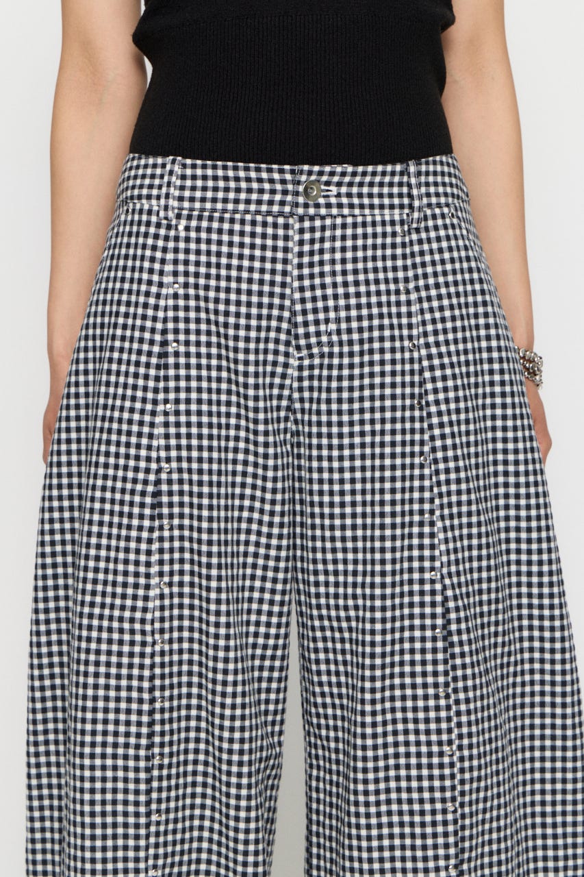 GINGHAM LOOSY パンツ BLK XS