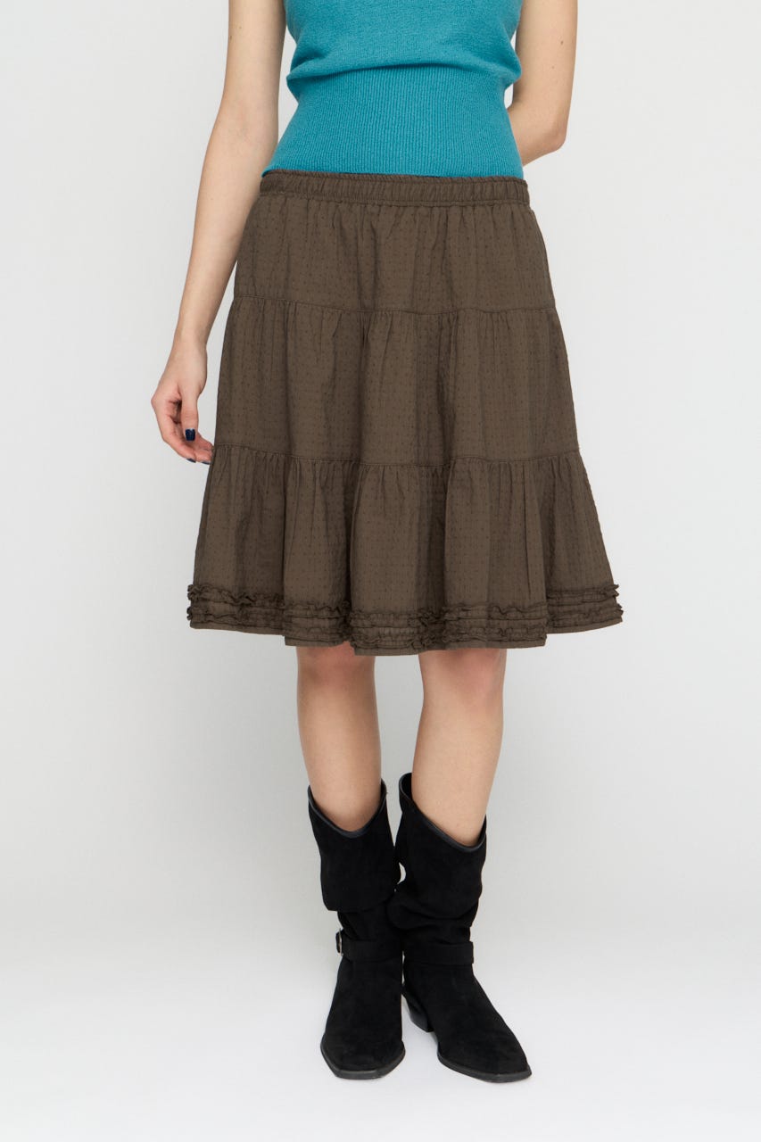 FRILL MIDI スカート BRN S