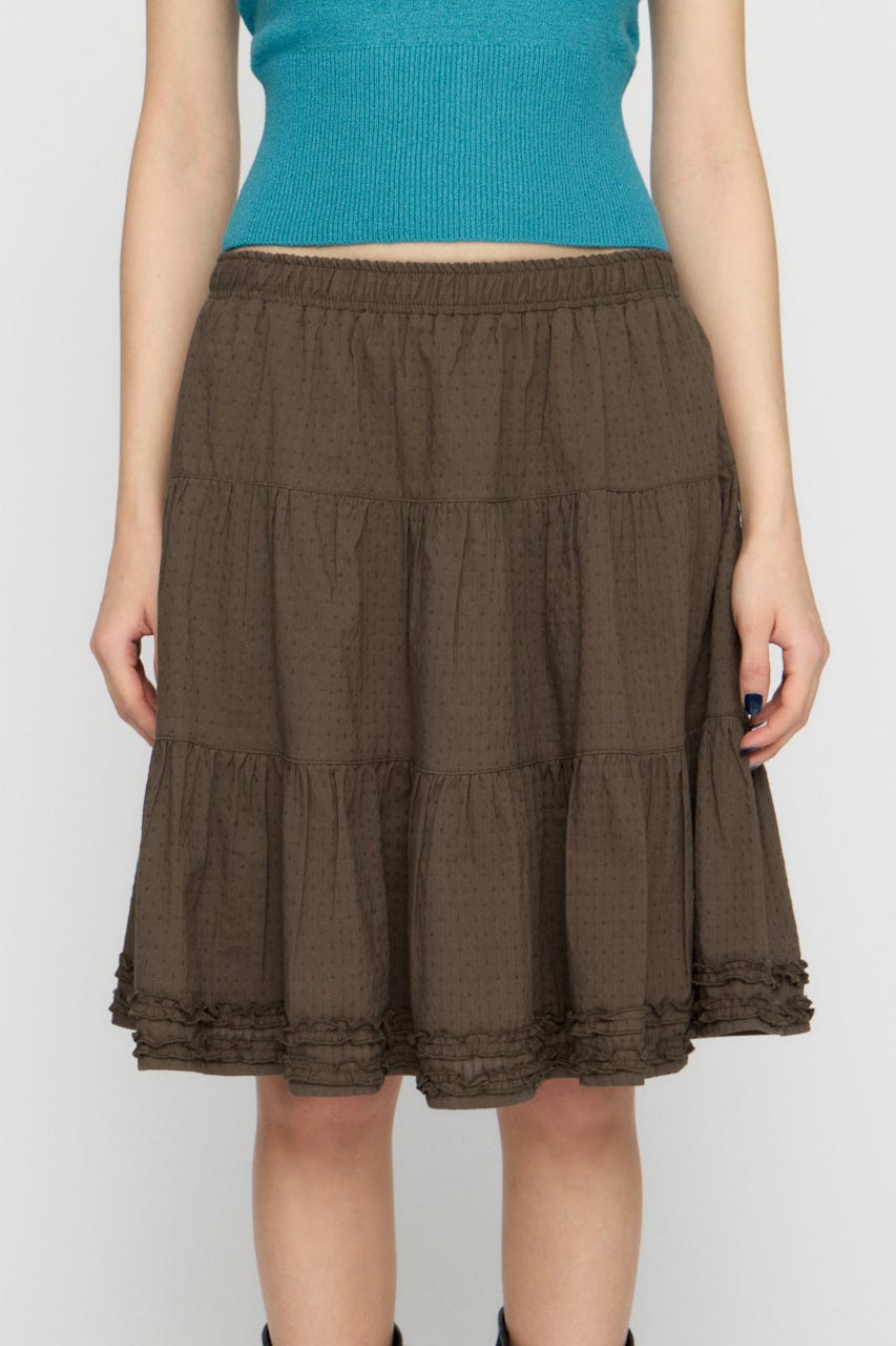 FRILL MIDI スカート BRN S