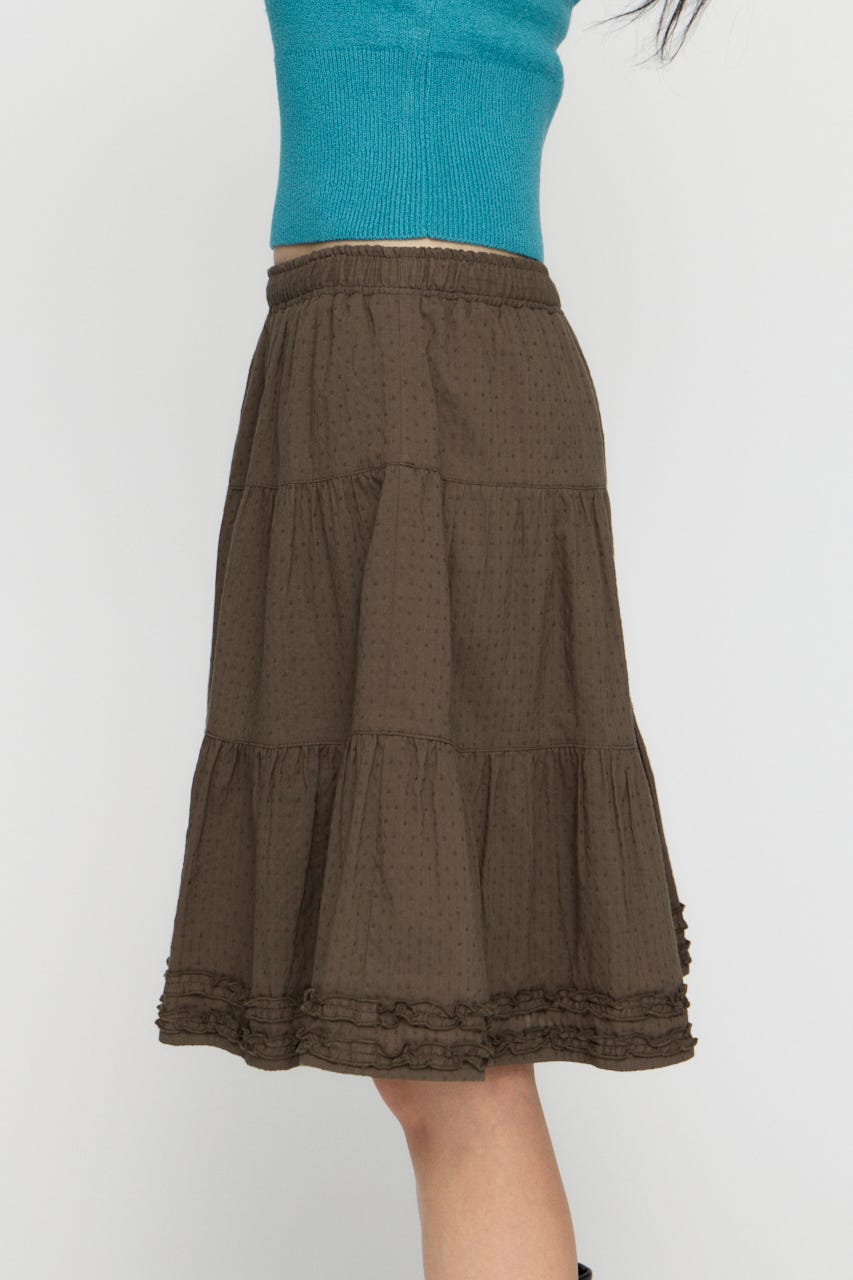 FRILL MIDI スカート BRN S
