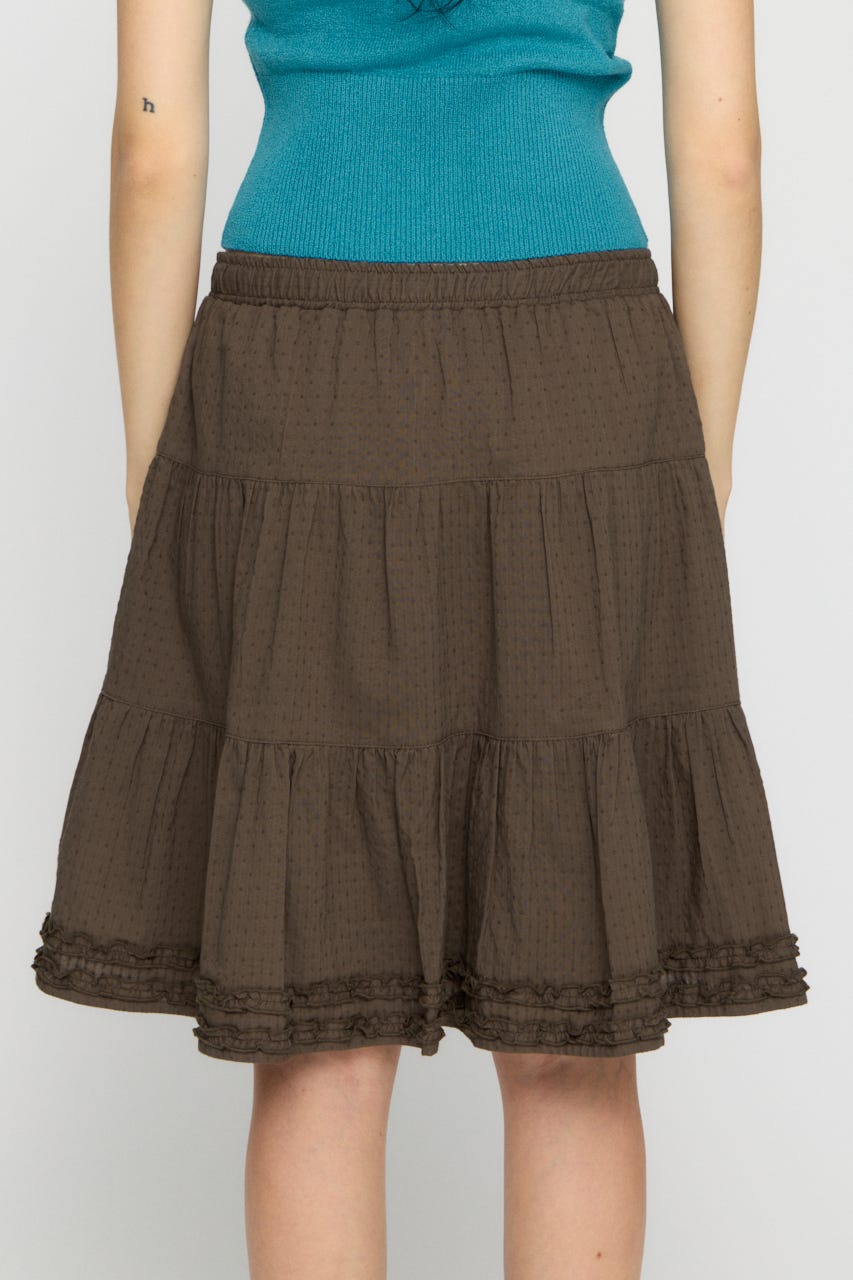 FRILL MIDI スカート BRN S