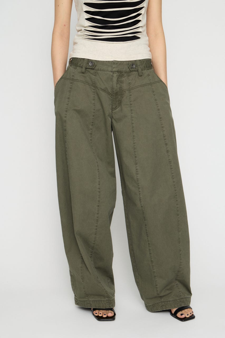BARREL LEG MILITARY パンツ KHA XS