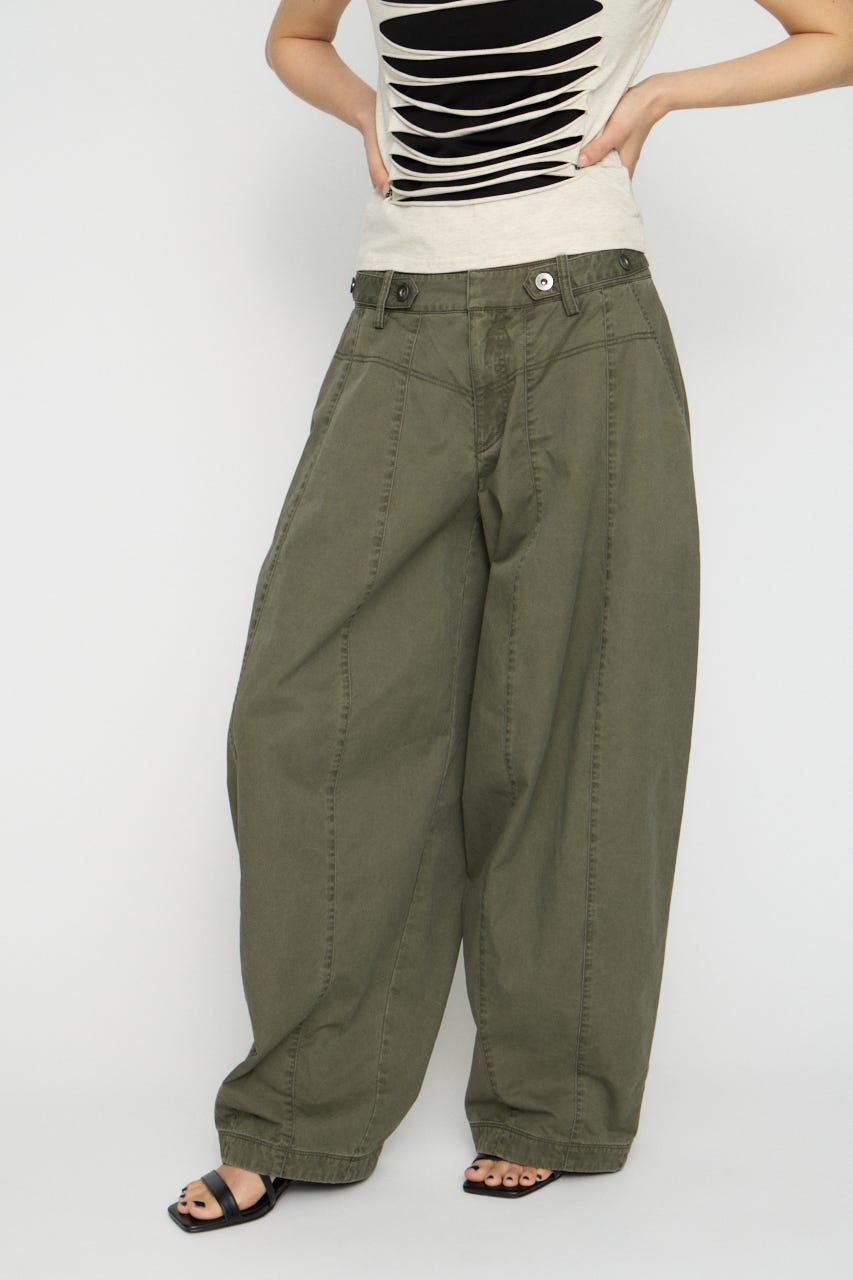 BARREL LEG MILITARY パンツ KHA XS