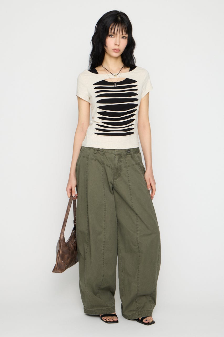 BARREL LEG MILITARY パンツ KHA XS