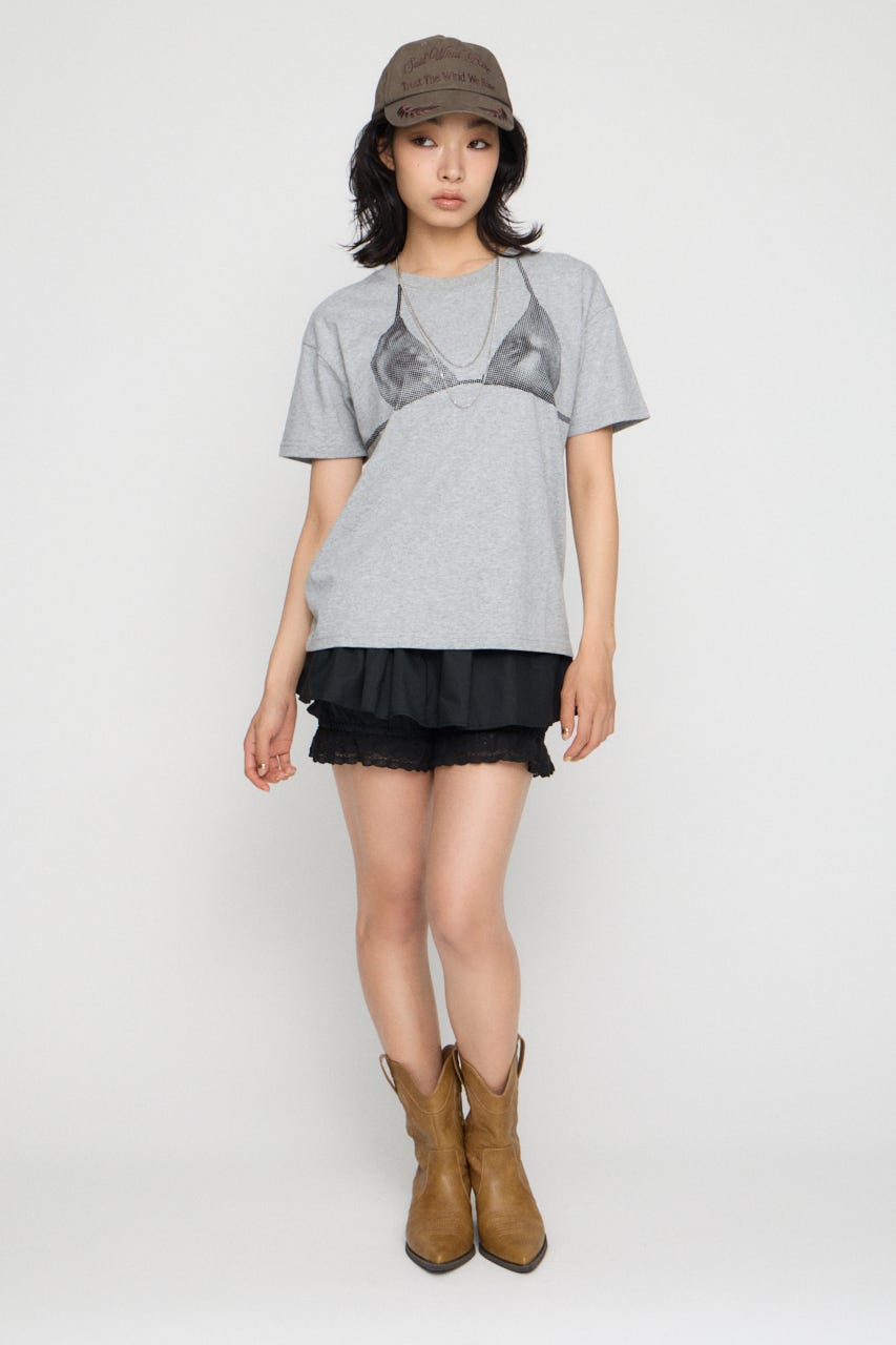 AIRY LAYERED ショートパンツ BLK S