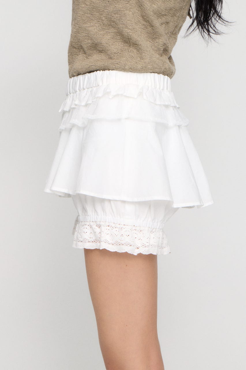 AIRY LAYERED ショートパンツ WHT S