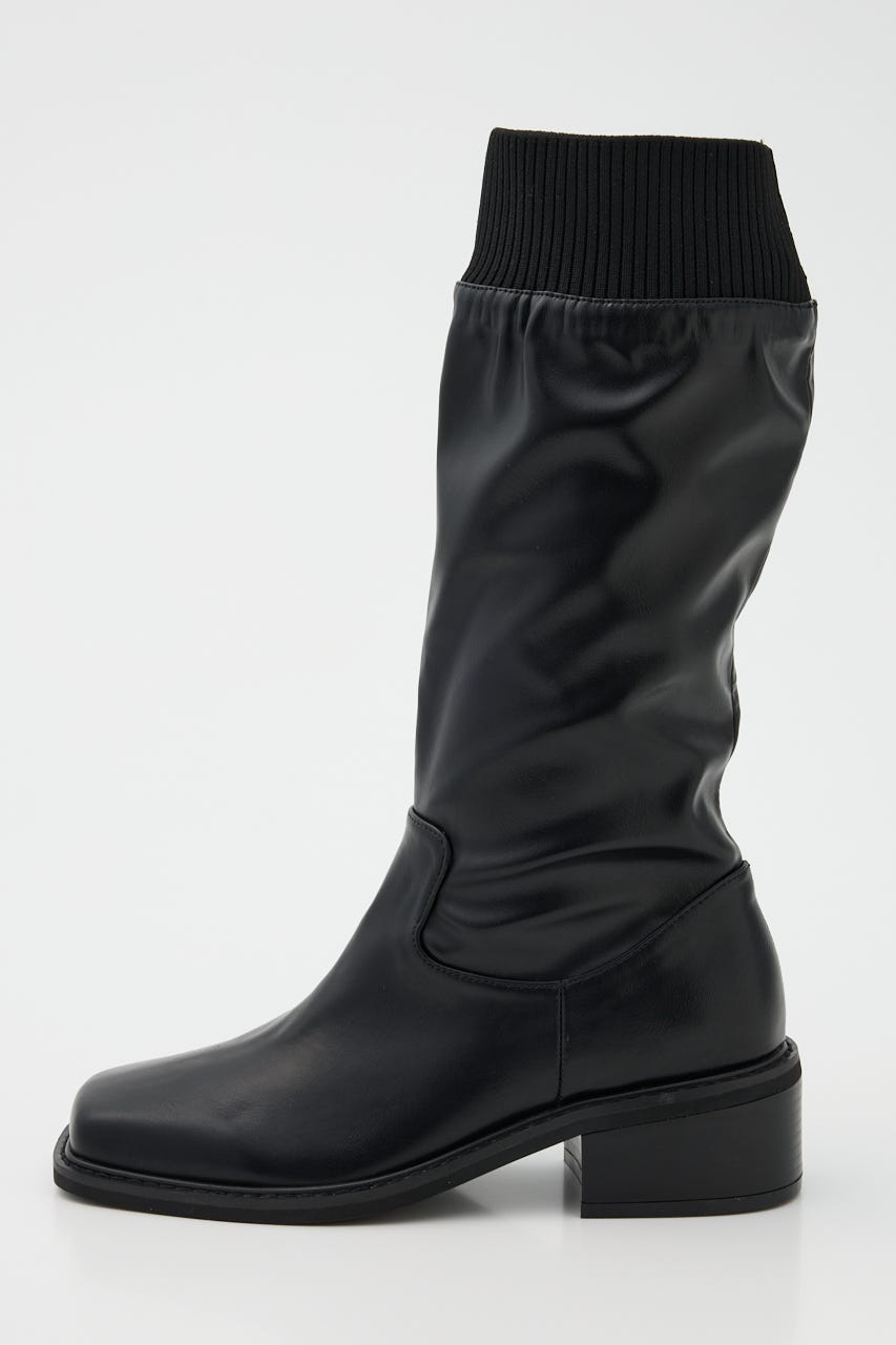 RIB FIT LONG ブーツ BLK S