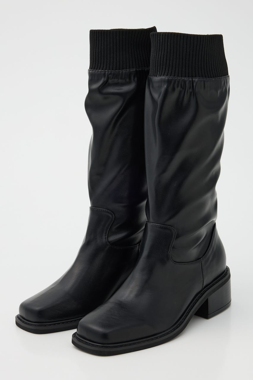 RIB FIT LONG ブーツ BLK S