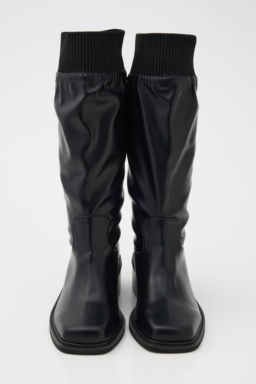 RIB FIT LONG ブーツ BLK S