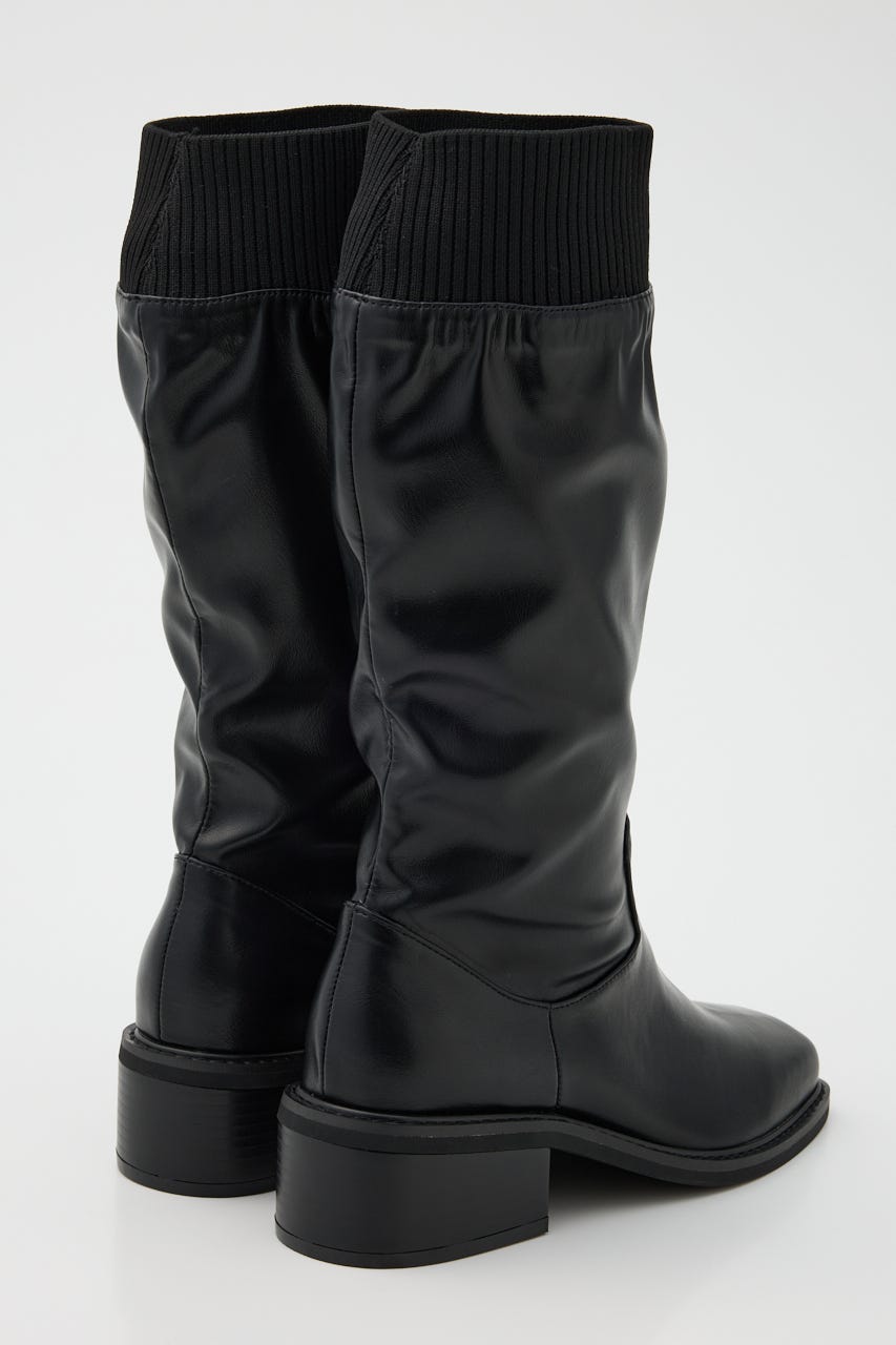 RIB FIT LONG ブーツ BLK S