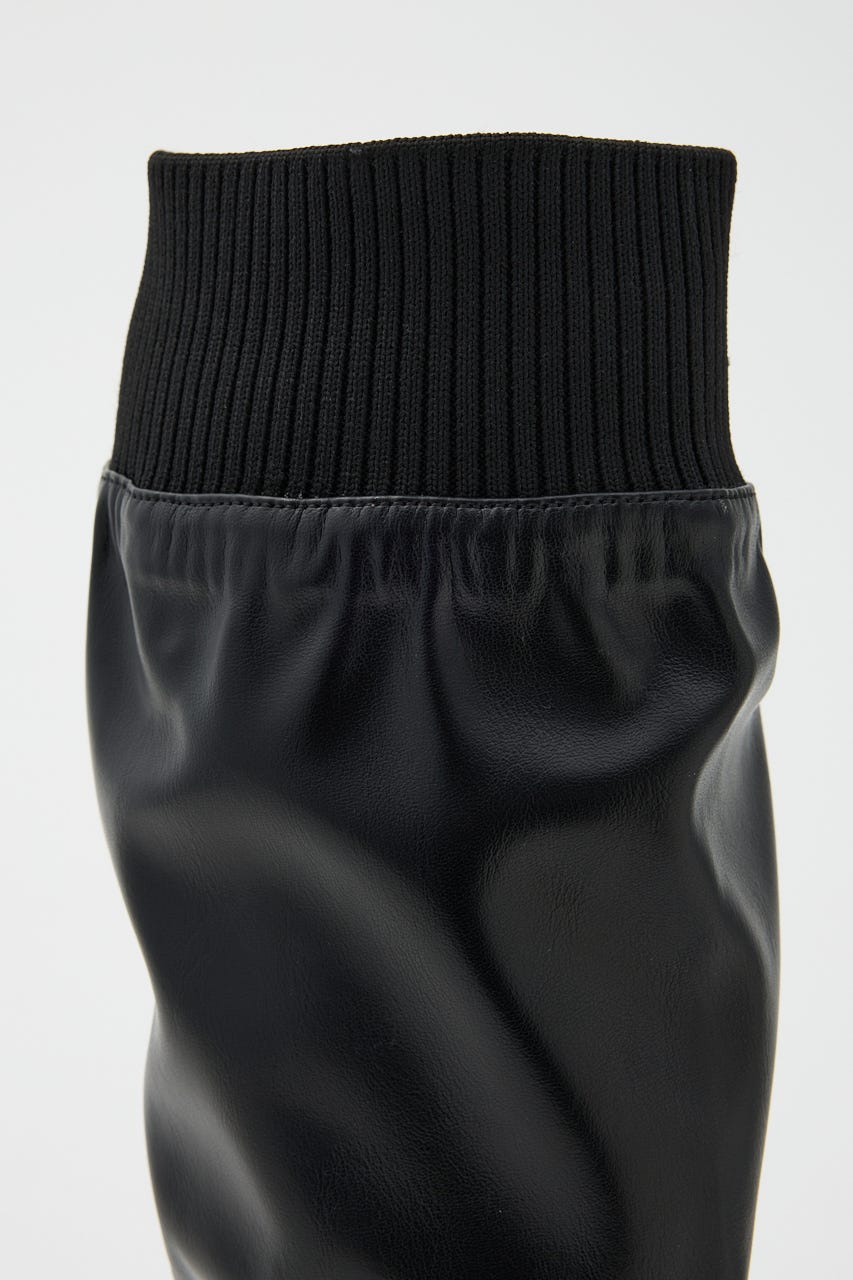 RIB FIT LONG ブーツ BLK S