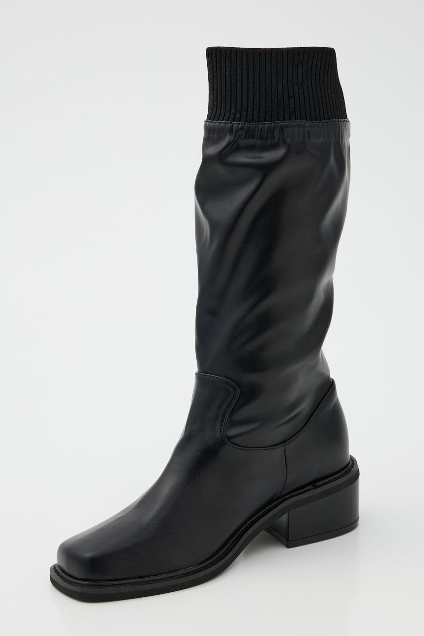 RIB FIT LONG ブーツ BLK S