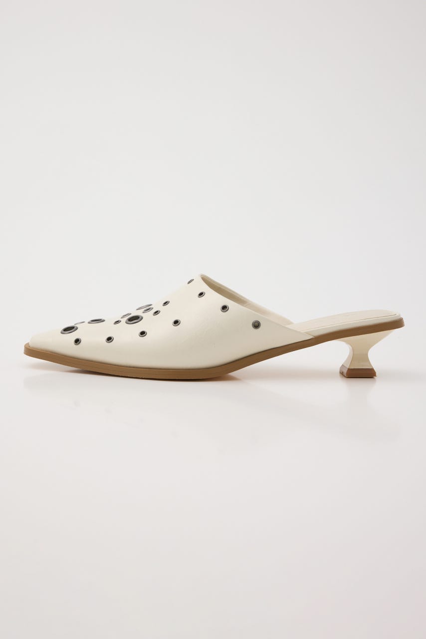 EYELET KITTEN HEEL ミュール IVOY S