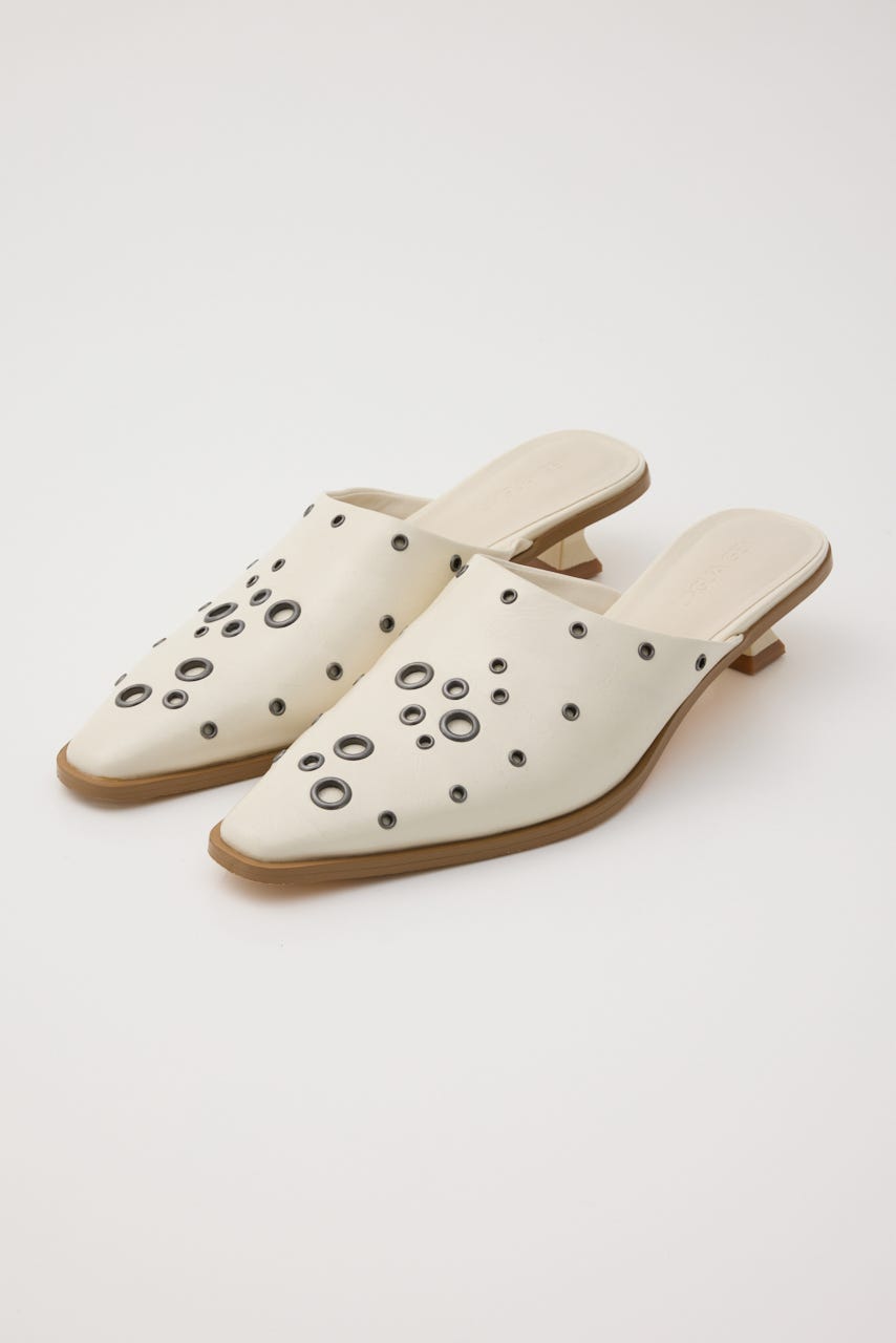 EYELET KITTEN HEEL ミュール IVOY S