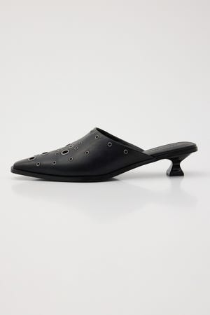 EYELET KITTEN HEEL ミュール