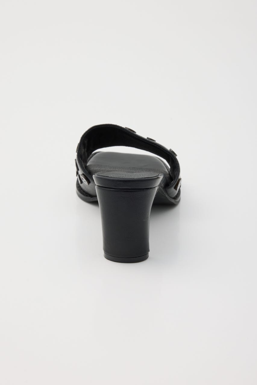 SHELL BUTTON ミュール BLK M