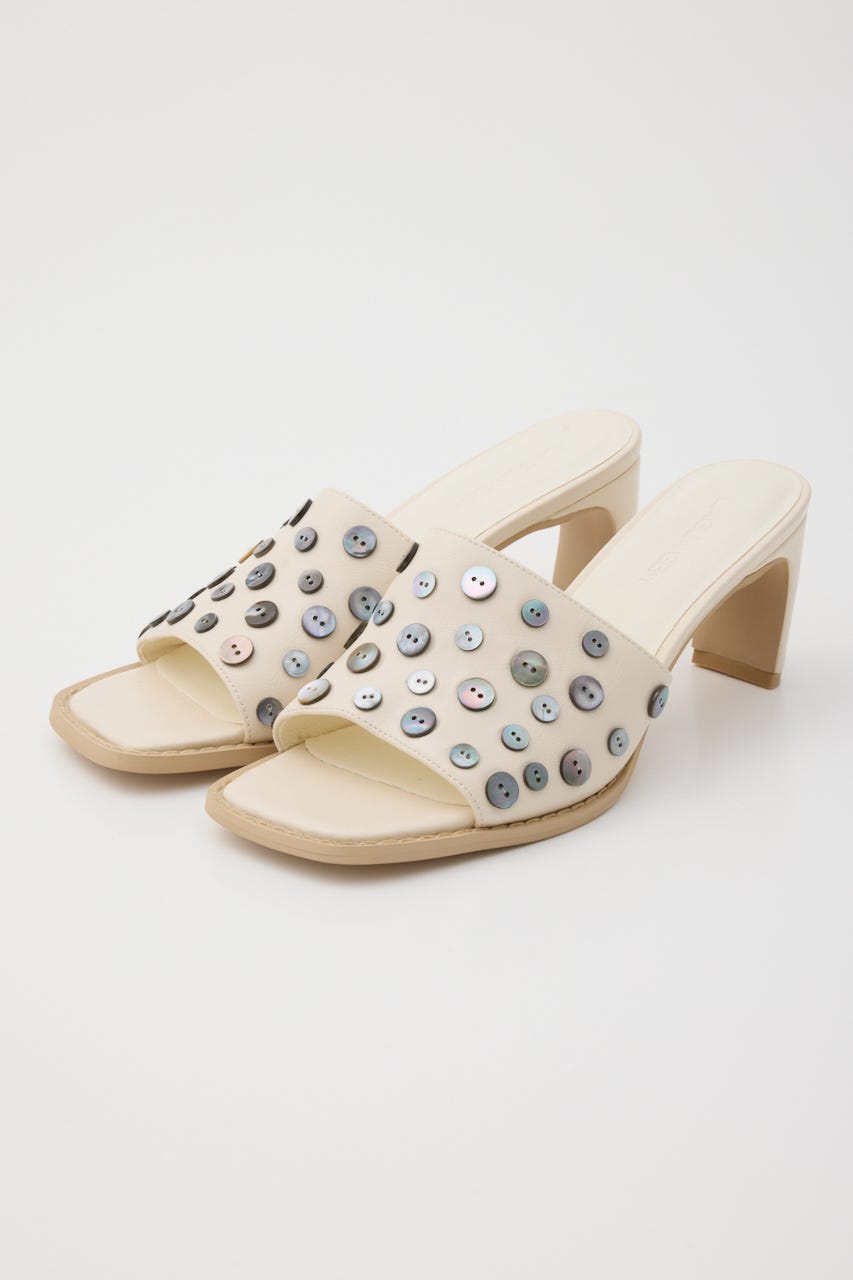 SHELL BUTTON ミュール IVOY M